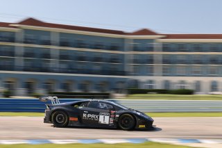 #1 Lamborghini Huracan GT3 of Michele Beretta and Andrea Calderelli, K-Pax Racing, GT World Challenge America, Pro, SRO America, Sebring Int&rsquo;l Raceway, Sebring Florida, September 2022
 | Regis Lefebure/SRO