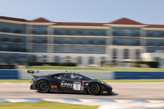 #1 Lamborghini Huracan GT3 of Michele Beretta and Andrea Calderelli, K-Pax Racing, GT World Challenge America, Pro, SRO America, Sebring Int&rsquo;l Raceway, Sebring Florida, September 2022
 | Regis Lefebure/SRO