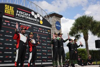 #1 Lamborghini Huracan GT3 of Michele Beretta and Andrea Calderelli, K-Pax Racing, GT World Challenge America, Pro, SRO America, Sebring Int&rsquo;l Raceway, Sebring Florida, September 2022
 | Regis Lefebure/SRO