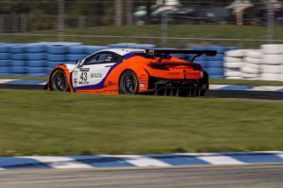 #43 Acura NSX GT3 of Erin Vogel and Michael Cooper, RealTime Racing, GT World Challenge America, Pro-Am, SRO America, Sebring International Raceway, Sebring, FL, September 2022.
 | Fabian Lagunas/SRO
