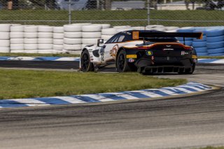 #12 Aston Martin Vantage AMR GT3 of Frank Gannett and Drew Staveley, Ian Lacy Racing, GT World Challenge America, Pro-Am, SRO America, Sebring International Raceway, Sebring, FL, September 2022.
 | Fabian Lagunas/SRO