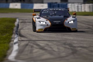 #12 Aston Martin Vantage AMR GT3 of Frank Gannett and Drew Staveley, Ian Lacy Racing, GT World Challenge America, Pro-Am, SRO America, Sebring International Raceway, Sebring, FL, September 2022.
 | Fabian Lagunas/SRO