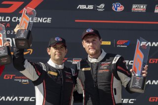 #23 Ferrari 488 GT3 of Onofrio Triarsi and Charlie Scardina, Triari Competizione, GT World Challenge America, Am, SRO America, Sebring International Raceway, Sebring, FL, September 2022.
 | Fabian Lagunas/SRO