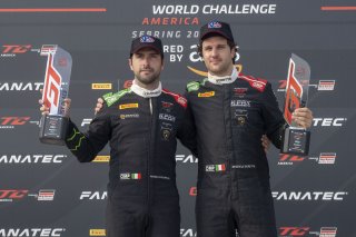 #1 Lamborghini Huracan GT3 of Michele Beretta and Andrea Calderelli, K-Pax Racing, GT World Challenge America, Pro, SRO America, Sebring International Raceway, Sebring, FL, September 2022.
 | Fabian Lagunas/SRO