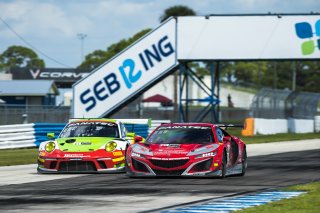 #93 Acura NSX GT3 of Ashton Harrison and Mario Farnbacher, Racers Edge Motorsports, GT World Challenge America, Pro-Am, SRO America, Sebring International Raceway, Sebring, FL, September 2022.
 | Fabian Lagunas/SRO             
