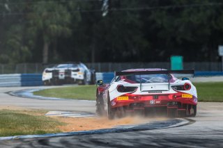 #23 Ferrari 488 GT3 of Onofrio Triarsi and Charlie Scardina, Triari Competizione, GT World Challenge America, Am, SRO America, Sebring International Raceway, Sebring, FL, September 2022.
 | Fabian Lagunas/SRO             