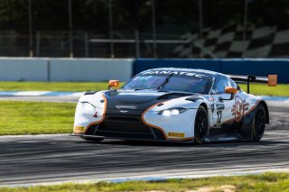 #12 Aston Martin Vantage AMR GT3 of Frank Gannett and Drew Staveley, Ian Lacy Racing, GT World Challenge America, Pro-Am, SRO America, Sebring International Raceway, Sebring, FL, September 2022.
 | Fabian Lagunas/SRO             