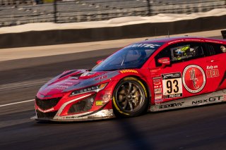 #93 Acura NSX GT3 of Ashton Harrison, Christina Nielsen and Mario Farnbacher, Racers Edge Motorsports, Pro-Am, Indy 8 Hours, Intercontinental GT Challenge, Indianapolis Motor Speedway, Indianapolis, Indiana, Oct 2022.
 | Regis Lefebure/SRO