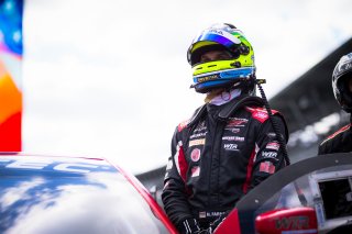#93 Acura NSX GT3 of Ashton Harrison, Christina Nielsen and Mario Farnbacher, Racers Edge Motorsports, Pro-Am, Indy 8 Hours, Intercontinental GT Challenge, Indianapolis Motor Speedway, Indianapolis, Indiana, Oct 2022.
 | Fabian Lagunas/SRO        