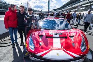 #23 Ferrari 488 GT3 of Onofrio TriarsiIndy 8 Hours, Intercontinental GT Challenge, Indianapolis Motor Speedway, Indianapolis, Indiana, Oct 2022.
 | Fabian Lagunas/SRO        