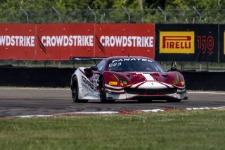 #23 Ferrari 488 GT3 of Onofrio Triarsi and Charlie Scardina, Triari Competizione, GT World Challenge America, Am, SRO America, New Orleans Motorsports Park, New Orleans, LA, May 2022.
 | Brian Cleary/SRO