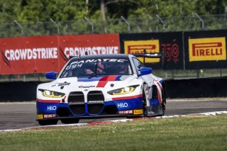 #94 BMW M4 GT3 of Chandler Hull and Bill AUberlen, Bimmerworld, GT World Challenge America, Pro-Am, SRO America, New Orleans Motorsports Park, New Orleans, LA, May 2022.
 | Brian Cleary/SRO