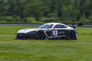 #6 Mercedes-AMG GT3 of Steven Aghakhani and Loris Spinelli, US Racetronics, GT World Challenge America, Pro, SRO America, New Orleans Motorsports Park, New Orleans, LA, May 2022.
 | Brian Cleary/SRO