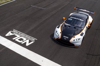 #12 Aston Martin Vantage AMR GT3 of Frank Gannett and Drew Staveley, Ian Lacy Racing, GT World Challenge America, Pro-Am, SRO America, New Orleans Motorsports Park, New Orleans, LA, May 2022.
 | Brian Cleary/SRO