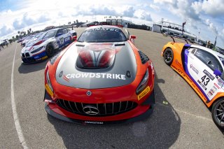 #04 Mercedes-AMG GT3 of George Kurtz and Colin Braun, Crowdstrike Racing by Riley Motorsports, GT World Challenge America, Pro-Am, SRO America, New Orleans Motorsports Park, New Orleans, LA, May 2022.
 | Brian Cleary/SRO