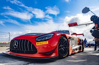 #04 Mercedes-AMG GT3 of George Kurtz and Colin Braun, Crowdstrike Racing by Riley Motorsports, GT World Challenge America, Pro-Am, SRO America, New Orleans Motorsports Park, New Orleans, LA, May 2022.
 | Brian Cleary/SRO