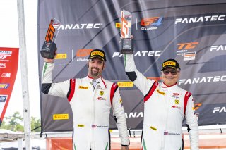 #61 Ferrari 488 GT3 of Jean-Claude Said and Conrad Grunewald, AF Corse, GT World Challenge America, Am, SRO America, New Orleans Motorsports Park, New Orleans, LA, May 2022.
 | Brian Cleary/SRO