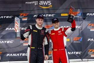 #23 Ferrari 488 GT3 of Onofrio Triarsi and Charlie Scardina, Triari Competizione, GT World Challenge America, Am, SRO America, New Orleans Motorsports Park, New Orleans, LA, May 2022. | Brian Cleary/SRO