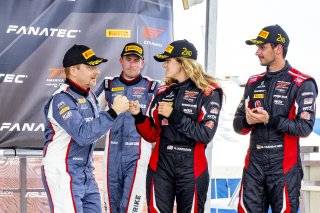 #93 Acura NSX GT3 of Ashton Harrison and Mario Farnbacher, Racers Edge Motorsports, GT World Challenge America, Pro-Am, #04 Mercedes-AMG GT3 of George Kurtz and Colin Braun, Crowdstrike Racing by Riley Motorsports, SRO America, New Orleans Motorsports Par | Brian Cleary/SRO