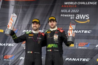 #1 Lamborghini Huracan GT3 of Michele Beretta and Andrea Calderelli, K-Pax Racing, GT World Challenge America, Pro, SRO America, New Orleans Motorsports Park, New Orleans, LA, May 2022.
 | Brian Cleary/SRO