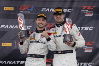 #6 Mercedes-AMG GT3 of Steven Aghakhani and Loris Spinelli, US Racetronics, GT World Challenge America, Pro, SRO America, New Orleans Motorsports Park, New Orleans, LA, May 2022.
 | Brian Cleary/SRO