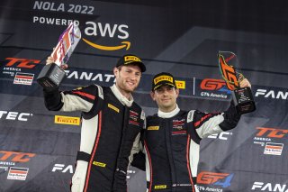 #23 Ferrari 488 GT3 of Onofrio Triarsi and Charlie Scardina, Triari Competizione, GT World Challenge America, Am, SRO America, New Orleans Motorsports Park, New Orleans, LA, May 2022. | Brian Cleary/SRO