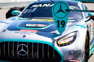 #19 Mercedes-AMG GT3 of Will Hardeman and Adam Carroll, April 2023., Esses Racing with Mercedes-Benz of Austin, GT World Challenge America, LA, NOLA Motorsports Park, New Orleans, Pro-Am, SRO America
 | Fabian Lagunas / SRO