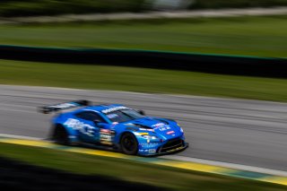 #007 Aston Martin Vantage AMR GT3 of Derek DeBoer and Valentin Hasse Clot, Alton, Aston Martin Racing-TRG, GT World Challenge America, Pro-Am, SRO America, VA 2023., VIR
 | Fabian Lagunas / SRO