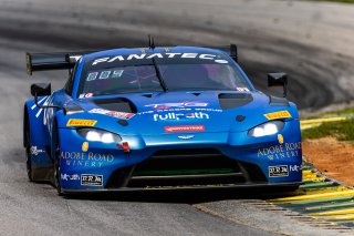 #007 Aston Martin Vantage AMR GT3 of Derek DeBoer and Valentin Hasse Clot, Alton, Aston Martin Racing-TRG, GT World Challenge America, Pro-Am, SRO America, VA 2023., VIR
 | Fabian Lagunas / SRO