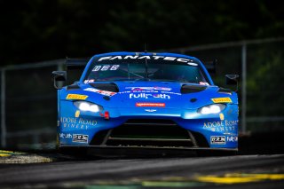 #007 Aston Martin Vantage AMR GT3 of Derek DeBoer and Valentin Hasse Clot, Alton, Aston Martin Racing-TRG, GT World Challenge America, Pro-Am, SRO America, VA 2023., VIR
 | Fabian Lagunas / SRO