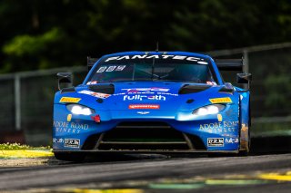 #007 Aston Martin Vantage AMR GT3 of Derek DeBoer and Valentin Hasse Clot, Alton, Aston Martin Racing-TRG, GT World Challenge America, Pro-Am, SRO America, VA 2023., VIR
 | Fabian Lagunas / SRO
