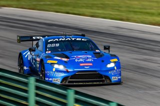 #007 Aston Martin Vantage AMR GT3 of Derek DeBoer and Valentin Hasse Clot, Alton, Aston Martin Racing-TRG, GT World Challenge America, Pro-Am, SRO America, VA 2023., VIR
 | Fabian Lagunas / SRO