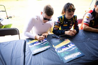 Alton, Autograph Session at SRO America, GT World Challenge America, Pro-Am, ST Racing, VA 2023. #38 BMW M4 GT3 of Samantha Tan and Neil Verhagen, VIR
 | Fabian Lagunas / SRO