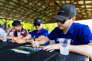 Alton, Autograph Session at SRO America, BimmerWorld, GT World Challenge America, Pro, VA 2023. #94 BMW M4 GT3 of Chandler Hull and Bill AUberlen, VIR
 | Fabian Lagunas / SRO