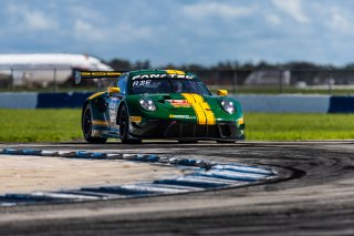 #120 Porsche 911 GT3-R (991.ii) of Adam Adelson and Elliott Skeer, 2023 Fanatec GT World Challenge America SRO, GT World Challenge America, Pro-Am, Sebring International Raceway Sep 22-24, Wright Motorsports
 | www.lagunasphotography.com