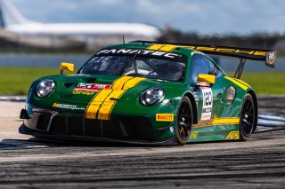 #120 Porsche 911 GT3-R (991.ii) of Adam Adelson and Elliott Skeer, 2023 Fanatec GT World Challenge America SRO, GT World Challenge America, Pro-Am, Sebring International Raceway Sep 22-24, Wright Motorsports
 | www.lagunasphotography.com