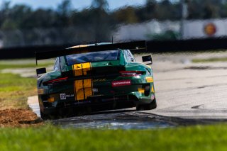 #120 Porsche 911 GT3-R (991.ii) of Adam Adelson and Elliott Skeer, 2023 Fanatec GT World Challenge America SRO, GT World Challenge America, Pro-Am, Sebring International Raceway Sep 22-24, Wright Motorsports
 | www.lagunasphotography.com