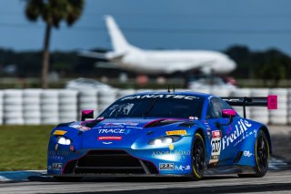 #007 Aston Martin Vantage AMR GT3 of Derek DeBoer and Ross Gunn, 2023 Fanatec GT World Challenge America SRO, Aston Martin Racing-TRG, GT World Challenge America, Pro-Am, Sebring International Raceway Sep 22-24
 | www.lagunasphotography.com