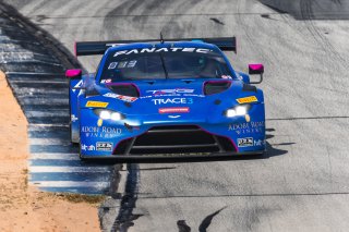 #007 Aston Martin Vantage AMR GT3 of Derek DeBoer and Ross Gunn, 2023 Fanatec GT World Challenge America SRO, Aston Martin Racing-TRG, GT World Challenge America, Pro-Am, Sebring International Raceway Sep 22-24
 | www.lagunasphotography.com