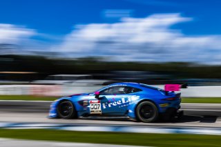 #007 Aston Martin Vantage AMR GT3 of Derek DeBoer and Ross Gunn, 2023 Fanatec GT World Challenge America SRO, Aston Martin Racing-TRG, GT World Challenge America, Pro-Am, Sebring International Raceway Sep 22-24
 | www.lagunasphotography.com