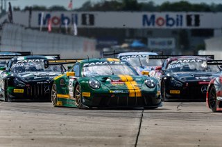 #120 Porsche 911 GT3-R (991.ii) of Adam Adelson and Elliott Skeer, 2023 Fanatec GT World Challenge America SRO, GT World Challenge America, Pro-Am, Sebring International Raceway Sep 22-24, Wright Motorsports
 | www.lagunasphotography.com