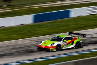 #45 Porsche 911 GT3-R 992 of Madison Snow and Jan Heylen, 2023 Fanatec GT World Challenge America SRO, GT World Challenge America, Pro-Am, Sebring International Raceway Sep 22-24, Wright Motorsports
 | www.lagunasphotography.com