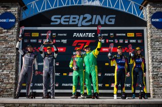 #120 Porsche 911 GT3-R (991.ii) of Adam Adelson and Elliott Skeer, 2023 Fanatec GT World Challenge America SRO, GT World Challenge America, Pro-Am, Sebring International Raceway Sep 22-24, Wright Motorsports
 | www.lagunasphotography.com
