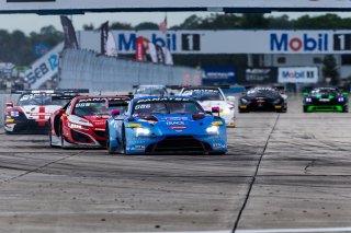 #007 Aston Martin Vantage AMR GT3 of Derek DeBoer and Ross Gunn, 2023 Fanatec GT World Challenge America SRO, Aston Martin Racing-TRG, GT World Challenge America, Pro-Am, Sebring International Raceway Sep 22-24
 | www.lagunasphotography.com
