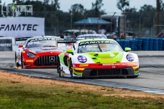 #45 Porsche 911 GT3-R 992 of Madison Snow and Jan Heylen, 2023 Fanatec GT World Challenge America SRO, GT World Challenge America, Pro-Am, Sebring International Raceway Sep 22-24, Wright Motorsports
 | www.lagunasphotography.com