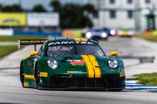 #120 Porsche 911 GT3-R (991.ii) of Adam Adelson and Elliott Skeer, 2023 Fanatec GT World Challenge America SRO, GT World Challenge America, Pro-Am, Sebring International Raceway Sep 22-24, Wright Motorsports
 | www.lagunasphotography.com