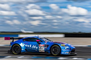 #007 Aston Martin Vantage AMR GT3 of Derek DeBoer and Ross Gunn, 2023 Fanatec GT World Challenge America SRO, Aston Martin Racing-TRG, GT World Challenge America, Pro-Am, Sebring International Raceway Sep 22-24
 | www.lagunasphotography.com
