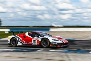 #21 Ferrari 296 GT3 of Manny Franco and Alessandro Balzan, 2023 Fanatec GT World Challenge America SRO, Conquest Racing, GT World Challenge America, Pro, Sebring International Raceway Sep 22-24
 | www.lagunasphotography.com