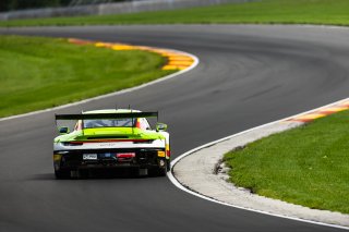 #45 Porsche 911 GT3-R 992 of Madison Snow and Jan Heylen, Aug. 18-20 2023 Fanatec GT World Challenge America SRO, GT World Challenge America, Pro-Am, Road America, Wright Motorsports
 | www.lagunasphotography.com