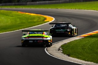 #45 Porsche 911 GT3-R 992 of Madison Snow and Jan Heylen, Aug. 18-20 2023 Fanatec GT World Challenge America SRO, GT World Challenge America, Pro-Am, Road America, Wright Motorsports
 | www.lagunasphotography.com